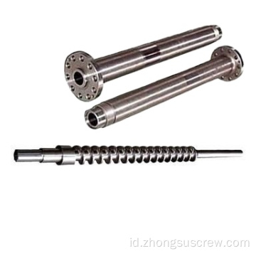 Bimetallic Screw Barrel dari PVC Pipe Plastic Extruder